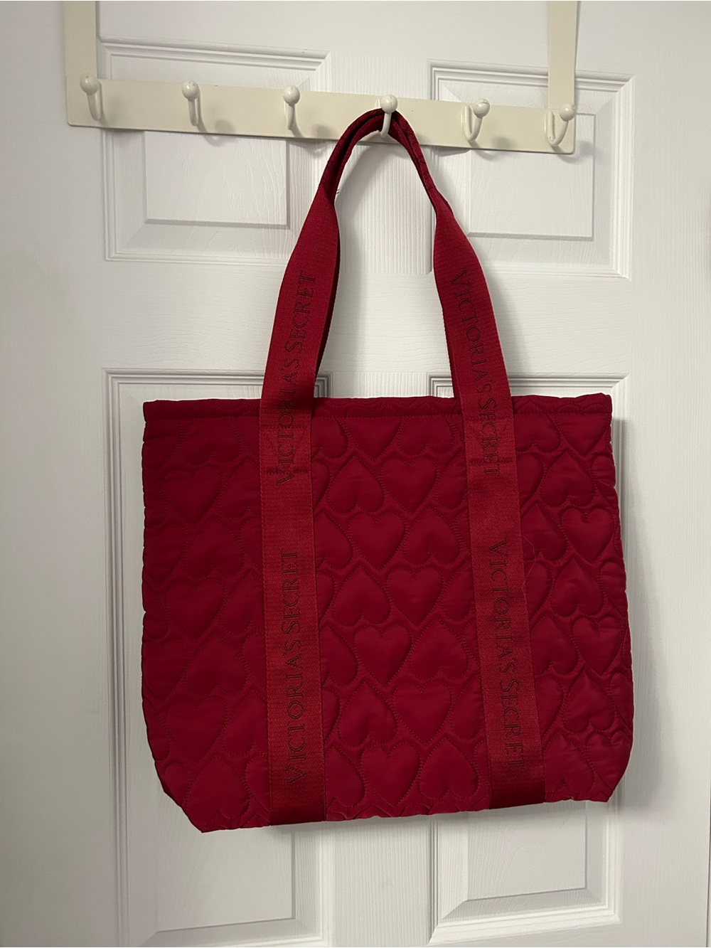 Victoria's Secret Crimson Quilted Heart Tote